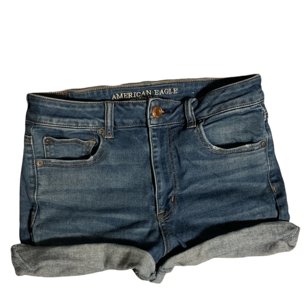 American Eagle High Rise Ne(X)t Level Stretch Jean Shorts